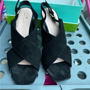 Kate Spade Black Crisscross Sandals